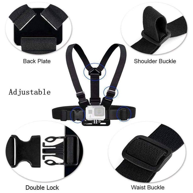 ProGear Dual-Mount Action Cam System-Head & Chest Integration: Engineered head and chest mount to keep YOUR point of view secure, and ultra-smooth no matter what the terrain is. 