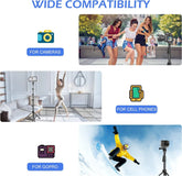 VlogPro Tripod- Shoot Anywhere, Anytime: The ultimate filming companion for vloggers, content creators and more. Adjustable, Lightweight, Built in Bluetooth Remote, VlogPro shoot quality content anywhere, anytime