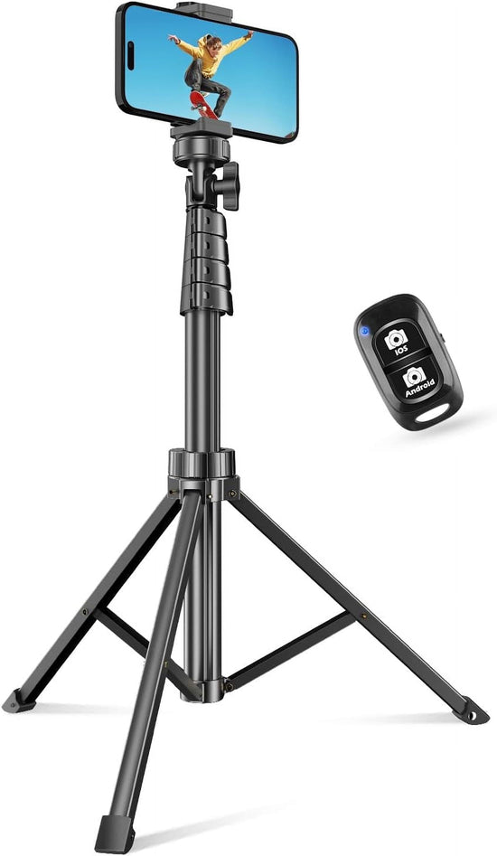 VlogPro Tripod- Shoot Anywhere, Anytime: The ultimate filming companion for vloggers, content creators and more. Adjustable, Lightweight, Built in Bluetooth Remote, VlogPro shoot quality content anywhere, anytime